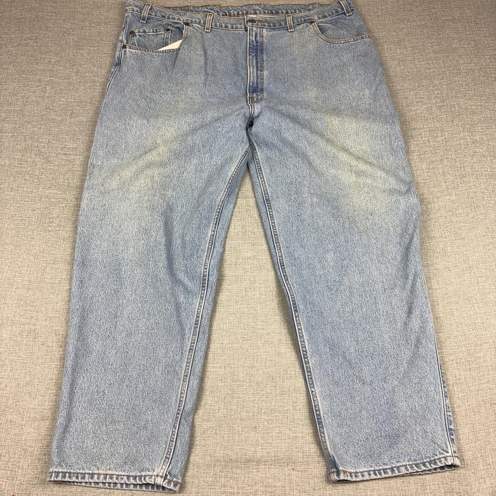 Vintage 90s Levis 545 Jeans Mens 46x30 Brown Tab Baggy Loose Fit Light Wash